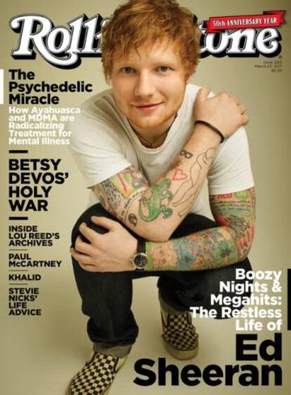 Ed Sheeran, en la portada del nuevo número de 'Rolling Stone'.