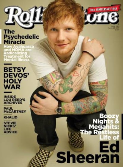 Ed Sheeran, en la portada del nuevo número de 'Rolling Stone'.