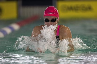 Mireia Belmonte, durante la prueba de 400 metros estilos.