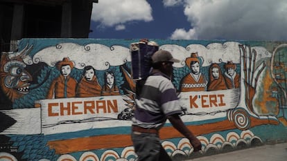 A mural in Cherán, in Mexico's Michoacán state.