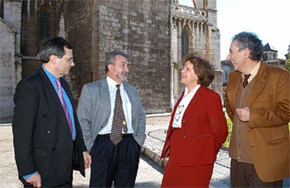 Rafael Matesanz, Bernat Soria, Ana Sánchez y Javier García-Sancho (de izquierda a derecha), en Valladolid.