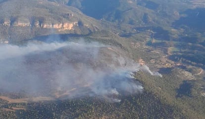 El incendio declarado en Ocentejo (Guadalajara) que afecta una zona de alto valor ecológico