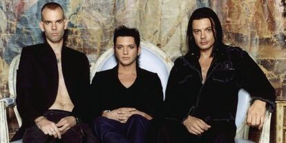 Los componentes de Placebo en una foto de promoción.