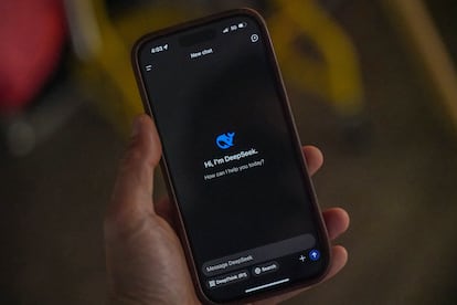 La aplicación DeepSeek este martes.