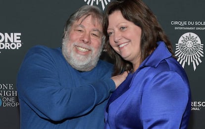 Steve Wozniak y su mujer, Janet Hill, en marzo de 2018