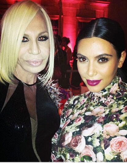 Donatella Versace y Kim Kardashian.