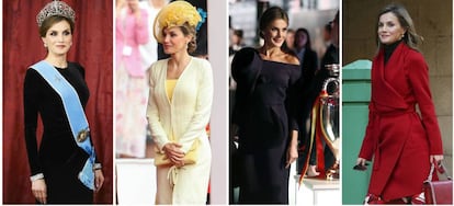 Algunos de los diferentes estilismos de la reina Letizia.