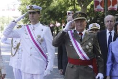 El rey Juan Carlos y el Pr&iacute;ncipe de Asturias.