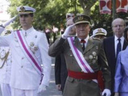 El rey Juan Carlos y el Pr&iacute;ncipe de Asturias.