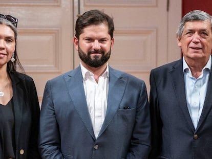 Gabriel Boric, Lautaro Carmona y Bárbara Figueroa