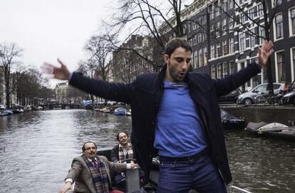 Dani Rovira, en el rodaje de Ámsterdam de 'Ahora o nunca'