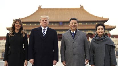 Melania, Trump, Xi e Peng Liyuan