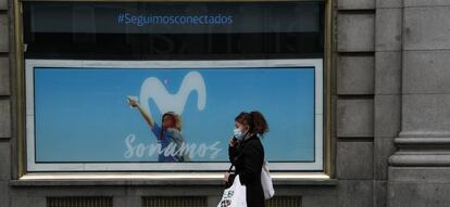 Tienda de Movistar en la Gran Vía de Madrid.