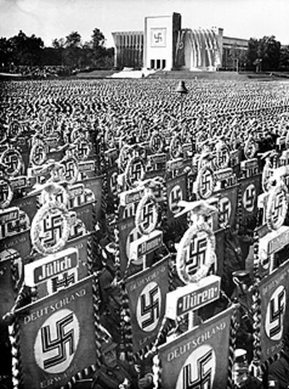 Congreso del partido nazi celebrado en Núremberg, en 1936.