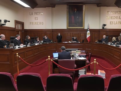 Los miembros de la Suprema Corte de Justicia de la Nación en Ciudad de México, en enero de 2024.