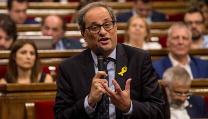 Quim Torra, al Parlament, aquest dijous.
