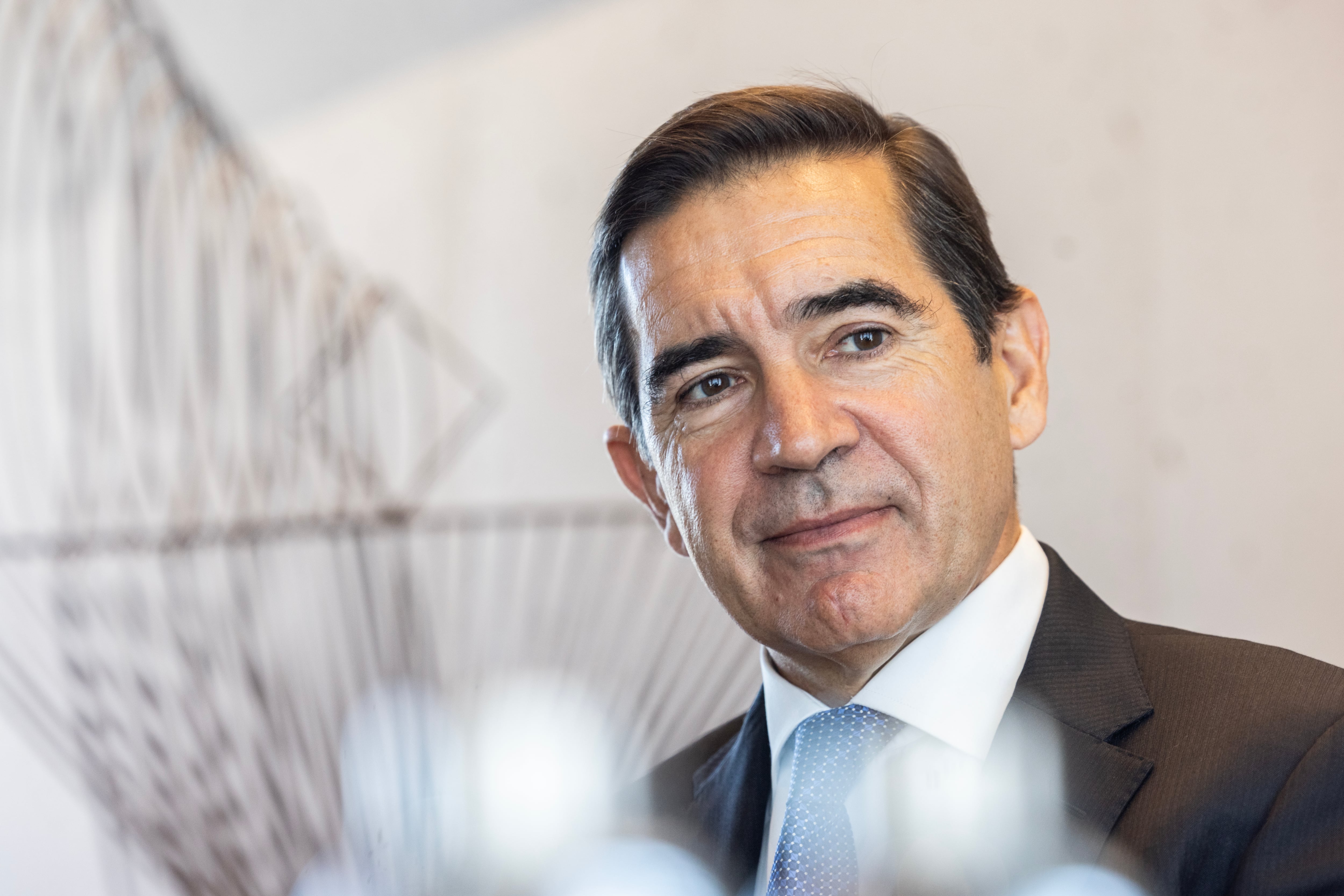 Carlos Torres durante una entrevista el mes pasado en la sede del BBVA en Madrid. 