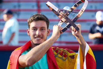 El tenista asturiano ascendió hasta el puesto 14 de la clasificación mundial ATP tras ganar este domingo en Montreal el primer torneo Masters 1.000 de su carrera, con una victoria sobre el polaco Hubert Hurkacz por 3-6, 6-3 y 6-3.