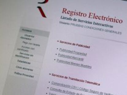 Registro Mercantil, formulario electronico. Pablo Monge.
