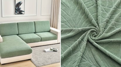 Este tipo de funda de sofá está confeccionada en una tela jacquard muy elegante y en varios colores.