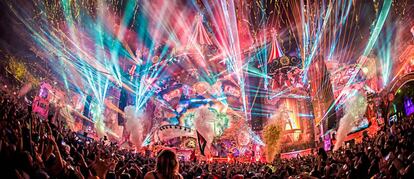 Uno de los escenarios del festival Tomorrowland, en Bélgica.