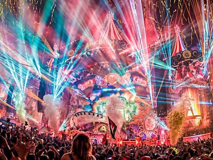 Uno de los escenarios del festival Tomorrowland, en Bélgica. 