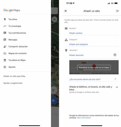 Cómo reportar sitios que faltan en Google Maps.