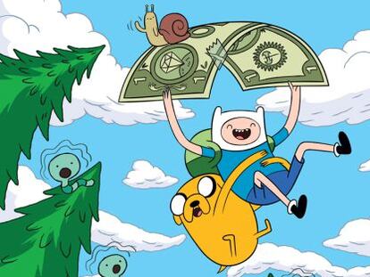 Jake y Finn, protagonistas de &#039;Hora de aventuras&#039;.