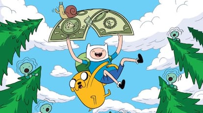 Jake y Finn, protagonistas de &#039;Hora de aventuras&#039;.