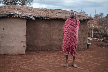 Kimare Mapena, en su 'boma', entre las tierras de las granjas de KiliAvo Fresh y Ngong Veg