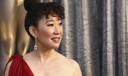 Sandra Oh a su llegada a los premios SAG, el 27 de enero de 2019.