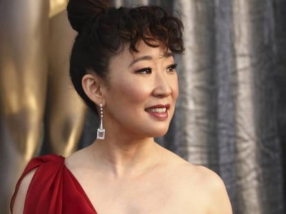 Sandra Oh a su llegada a los premios SAG, el 27 de enero de 2019.