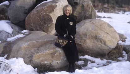 La princesa Marie-Christine de Bélgica en el lago Tahoe (Nevada, EE UU), en diciembre de 1994.