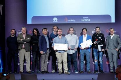 Imagen de familia de los premiados