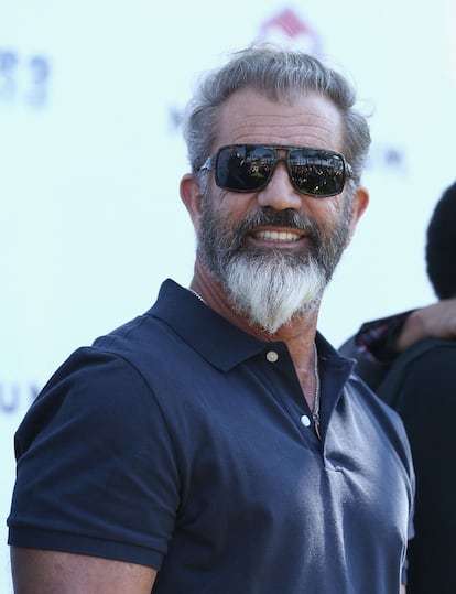 Muchos de los chicos de Cannes han optado por dejarse una buena barba. Mel Gibson es uno de ellos.