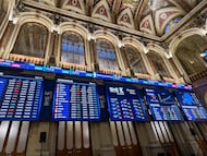 El parqué de la Bolsa de Madrid.