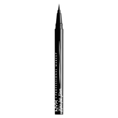 Epic Ink Liner de NYX Cpsmetics. En la gama low-cost se nota la afluencia de jóvenes y adolescentes: el eyeliner triunfa tanto como lo hace en los irreverentes y preciosistas looks de Euphoria. "Es un top ventas y un icono de la marca debido a su formato, su punta fina de pequeñas fibras que se adapta y desliza a la perfección dejando una gran cobertura de pigmento y que crea de forma sencilla el deseado eyeliner rasgado. Su durabilidad y el ser waterproof hacen que sea el más deseado y fideliza a los consumidores", cuenta Silvia Pellissa, make-up artist de la marca, a S Moda.