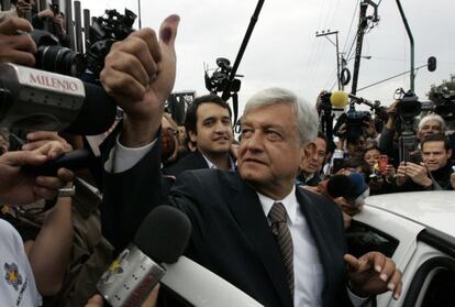 El candidato presidencial por el Partido de la Revolución Democrática (PRD), Andrés Manuel López Obrador.