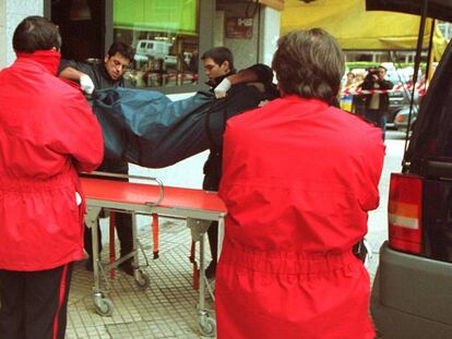 The body of the woman killed in 2000 by Guillermo Fernández Bueno.