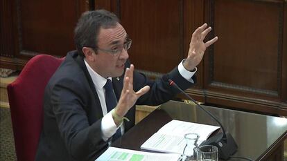 Declaración del exconseller de Territori, Josep Rull, en el juicio del 'procés'.