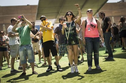 Asistentes al Sónar de Día, este jueves.