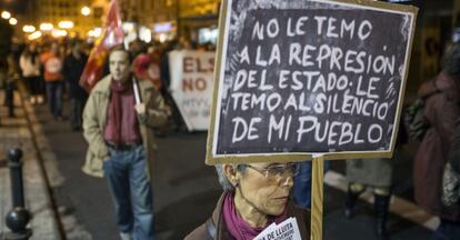 Un momento de la manifestación en Valencia.