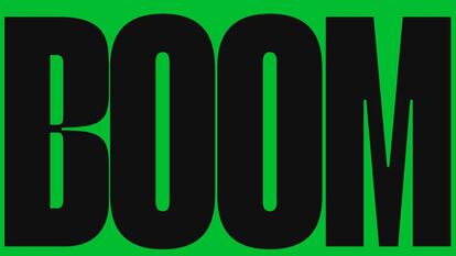 El logo e imagen de lanzamiento de la nueva plataforma de periodismo latinoamericano 'Boom', fundada por Boris Muñoz, Carol Pires, Jon Lee Anderson y Patricio Fernández.