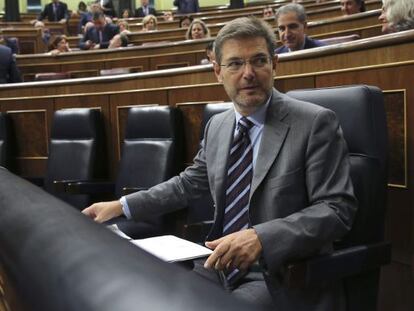 Rafael Catal&aacute; durante su primer pleno del Congreso como ministro de Justicia.