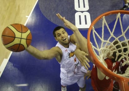 Felipe Reyes, con la selecci&oacute;n espa&ntilde;ola. 