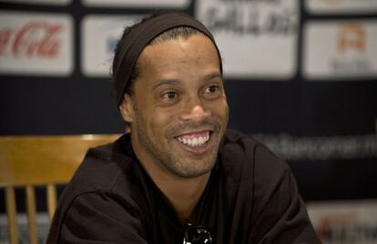 Ronaldinho en México en 2014.