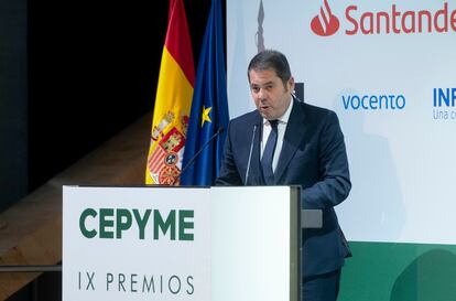 El presidente de Cepyme, Gerardo Cuerva, durante la IX Edición de los Premios Cepyme en Madrid