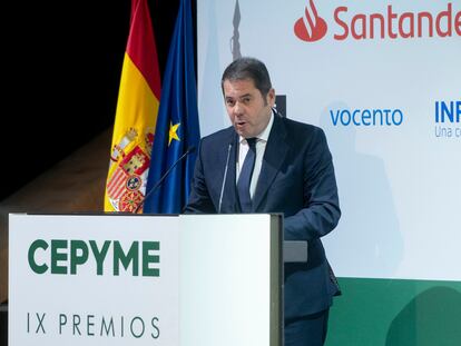 El presidente de Cepyme, Gerardo Cuerva, durante la IX Edición de los Premios Cepyme en Madrid