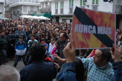 Imagen de la concentración en Pontedeume