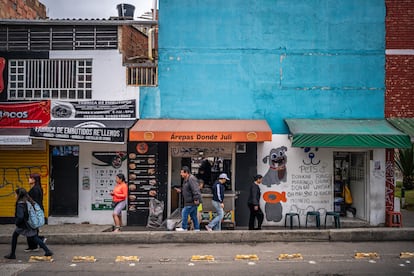 Calles del barrio Marichuela donde está el negocio de arepas de Lizeth en Usme, Bogotá (Colombia), el 5 de junio del 2025.